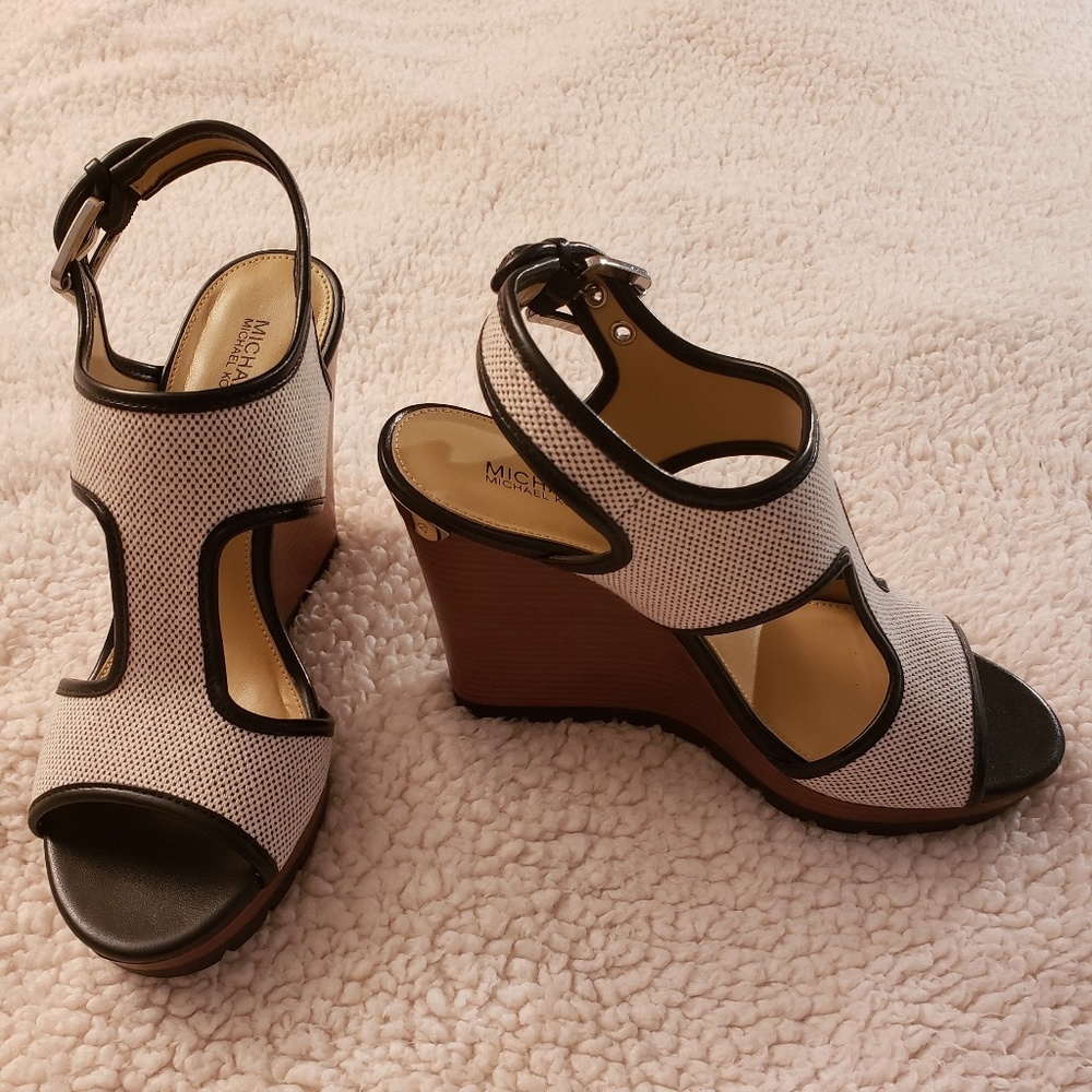 Michael Kors Gillian Womens Open Toe Wedge 7.5